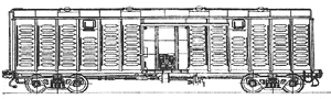 Крытый вагон 11-K001